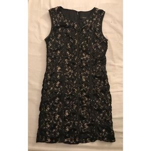 Lace Overlay Cocktail Dress